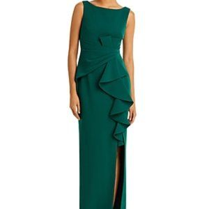 Eliza J Ruffle front gown EUC size 4